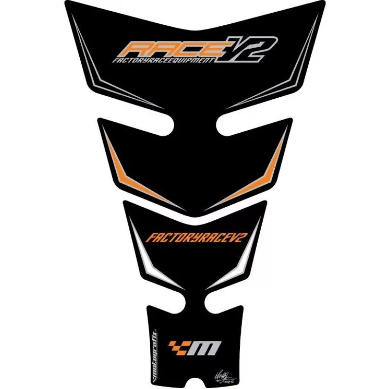 Motografix KTM Race V2 Black Factory 3D Gel Tank Pad Protector TKTM01K