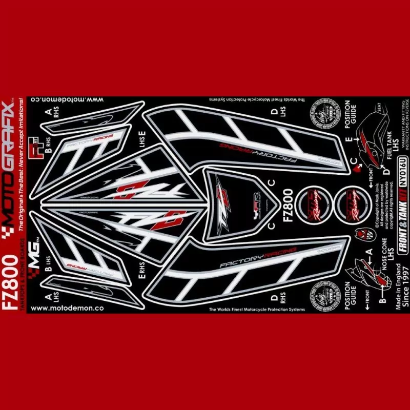 Motografix Steinschlagschutz Set Yamaha FZ 8 2010- NY016U