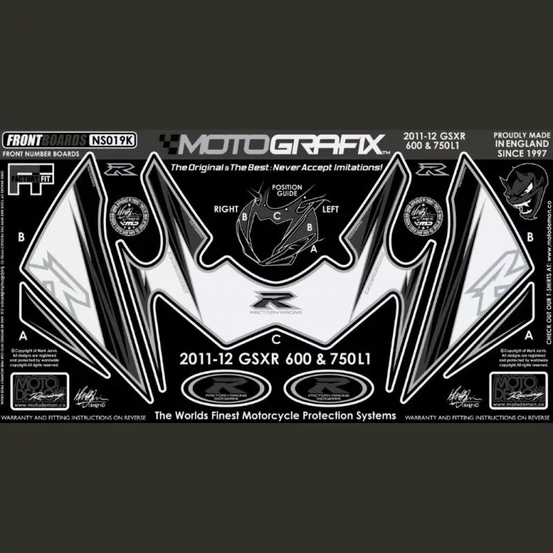 Motografix Steinschlagschutz vorn Suzuki GSX-R 600 / 750 2011- NS019K