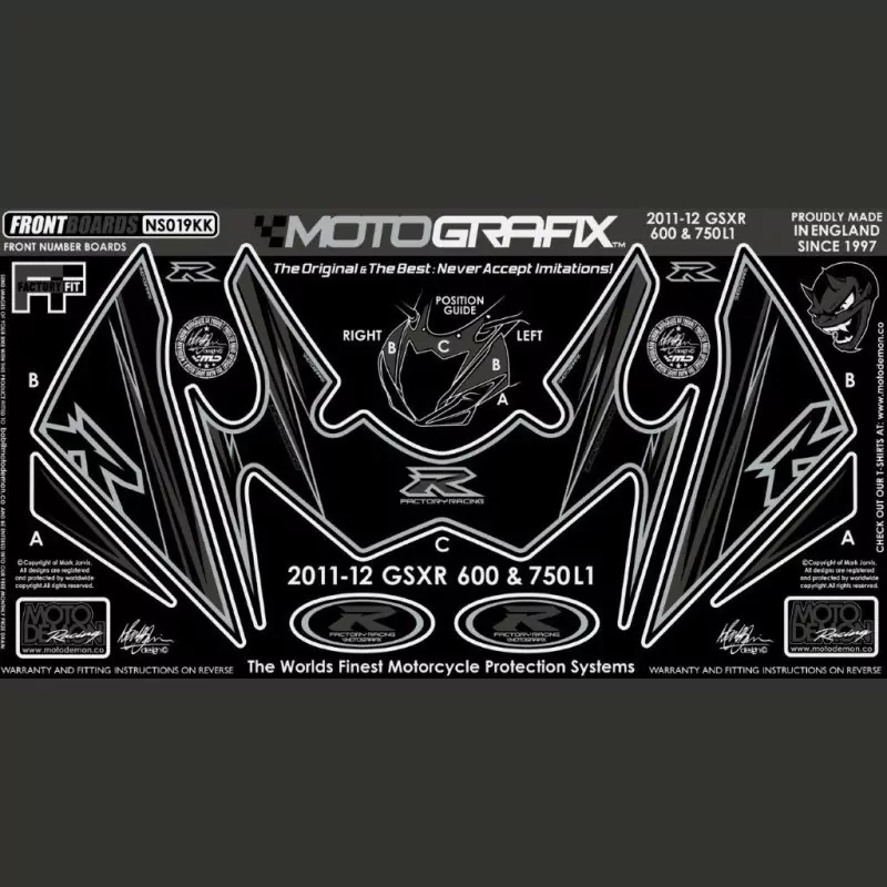 Motografix Steinschlagschutz vorn Suzuki GSX-R 600 / 750 2011- NS019KK