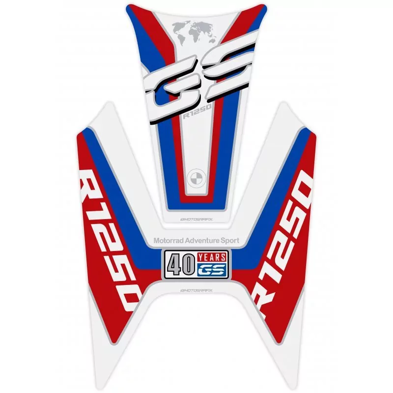 BMW R 1250 GS 40th Motografix 3D Gel Tank Pad Protector TB052WRB