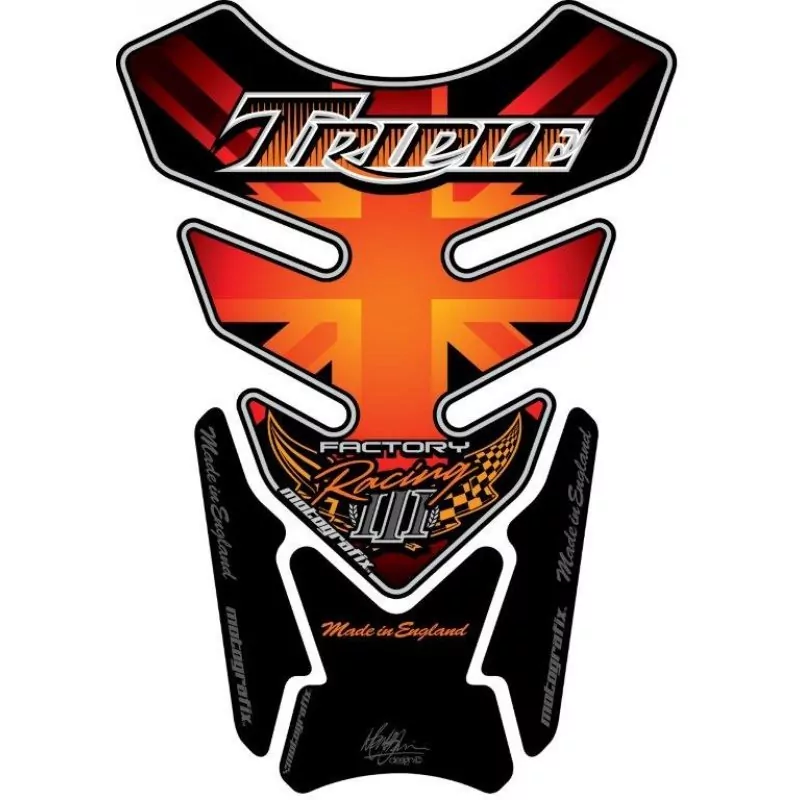 Motografix Triumph Triple Racing 3D Gel Tank Pad Protector TT012O