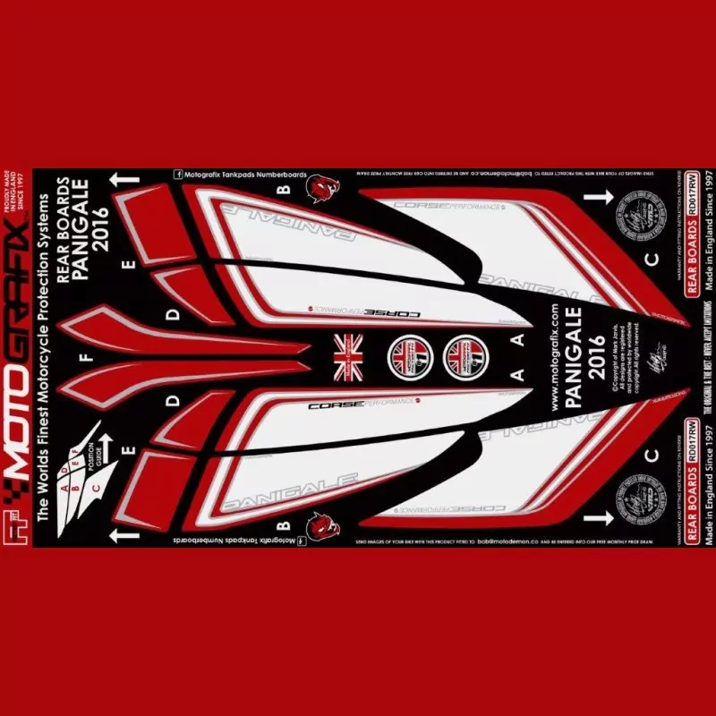 Motografix Steinschlagschutz hinten Ducati 959 / 1299 Panigale RD017RW