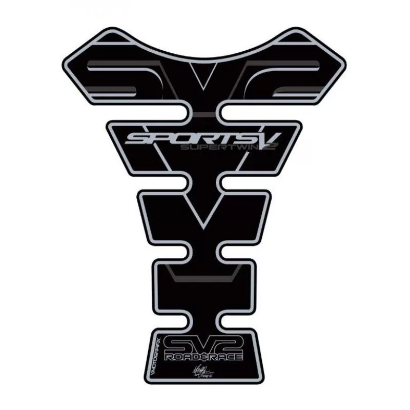 Motografix Suzuki SV 650 1000 Sports V2 Black 3D Gel Tank Pad Protector TS015K
