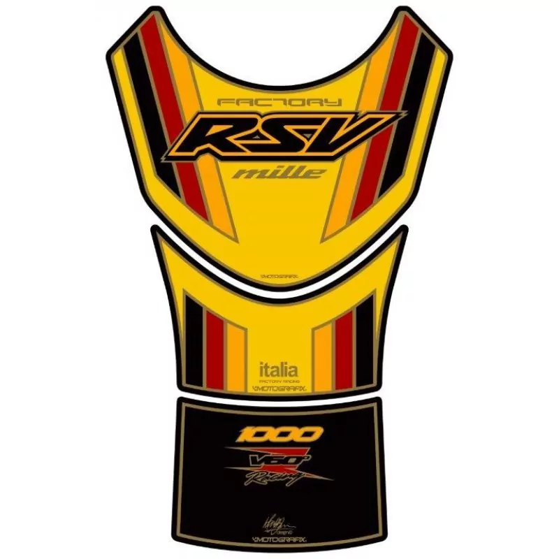 Aprilia RSV MILLE 1000 V60° Motorcycle Tank Pad Motografix 3D Gel Protector TA023YAR