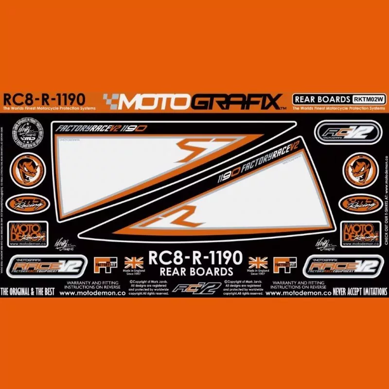 Motografix Steinschlagschutz hinten KTM RC 8 RKTM02W