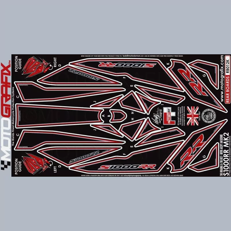 Motografix Steinschlagschutz hinten BMW S 1000 RR 2015-2016 RB012K