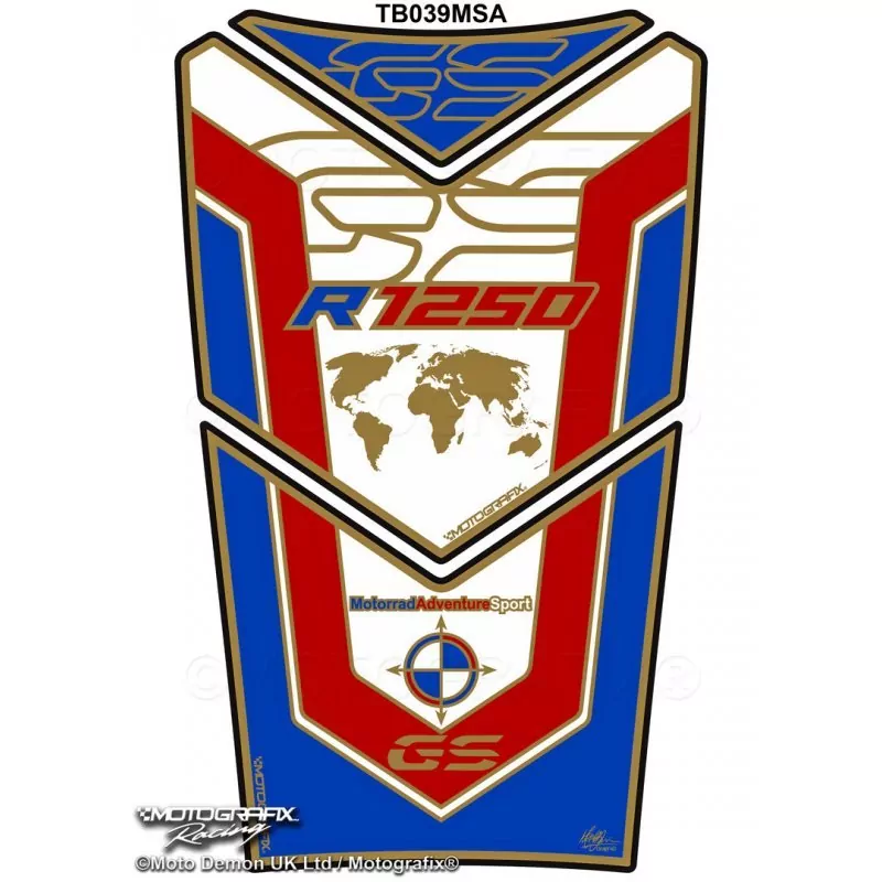 BMW R 1250 GS Adventure Motografix 3D Gel Tank Pad Protector TB039MSA