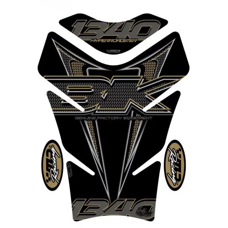 Motografix Suzuki B-King Black Oversized 3D Gel Tank Pad Protector TS017K