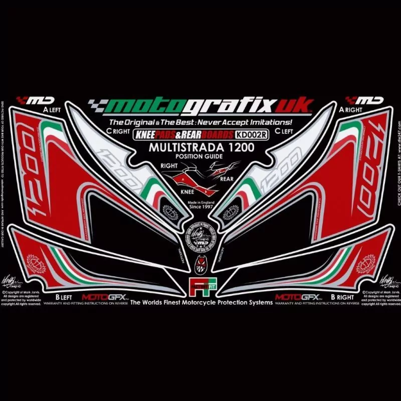 Motografix Steinschlagschutz Set Ducati Multistrada 1200 2010- KD002R