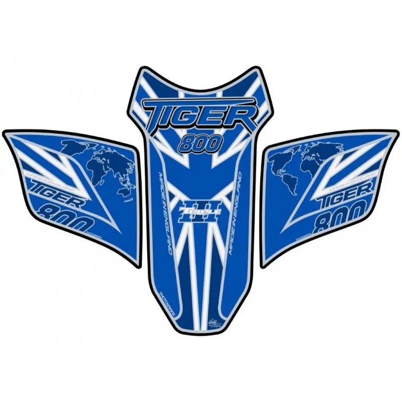 Motografix Triumph Tiger 800 3D Gel Tank Pad Protector TT029BBUJ