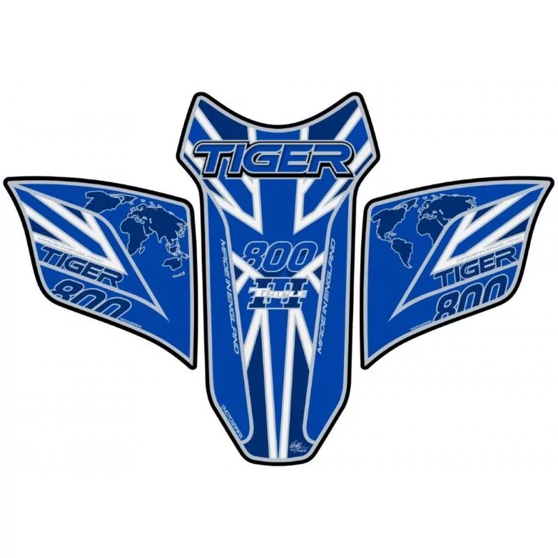 Motografix Triumph Tiger 800 3D Gel Tank Pad Protector TT031BBUJ