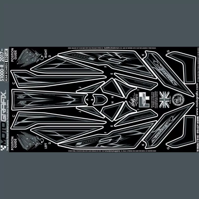 Motografix Steinschlagschutz hinten BMW S 1000 R 2017- RB016K