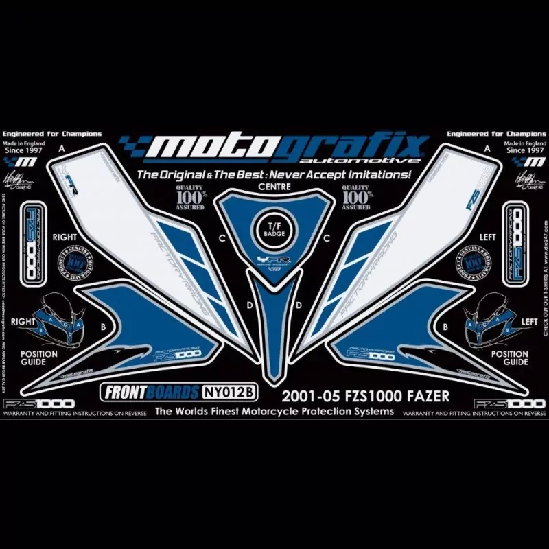 Motografix Steinschlagschutz vorn Yamaha FZS 1000 Fazer NY012B 01-05