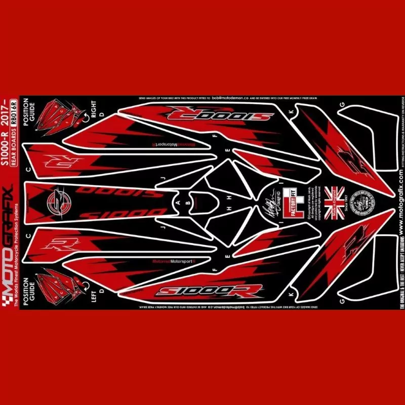 Motografix Steinschlagschutz hinten BMW S 1000 R 2017- RB016R