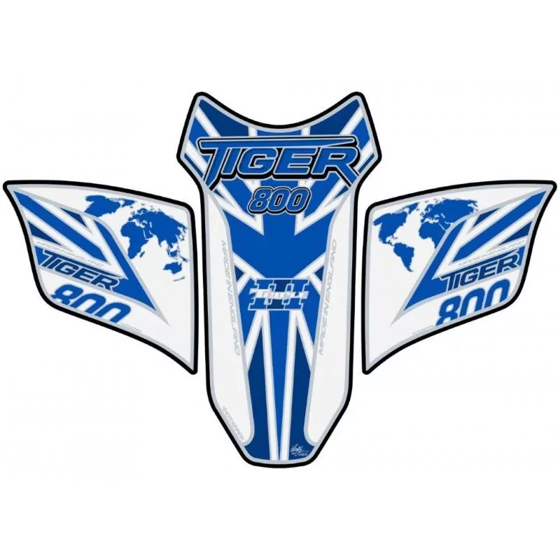 Motografix Triumph Tiger 800 3D Gel Tank Pad Protector TT029BWUJ