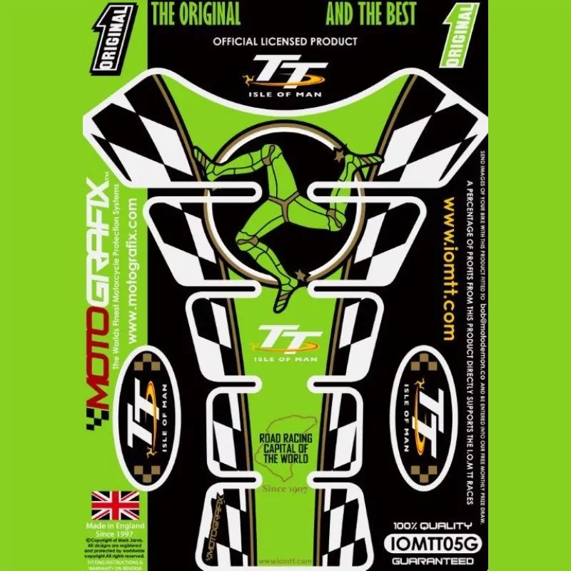 Motografix Isle Of Man TT Races Official Licensed 3D Gel Tank Pad Protector IOMTT05G
