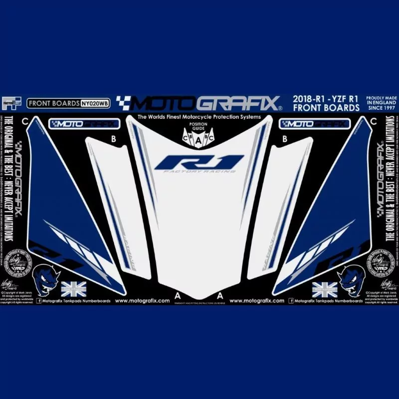 Motografix Steinschlagschutz vorn Yamaha YZF R1 2018- NY020WB