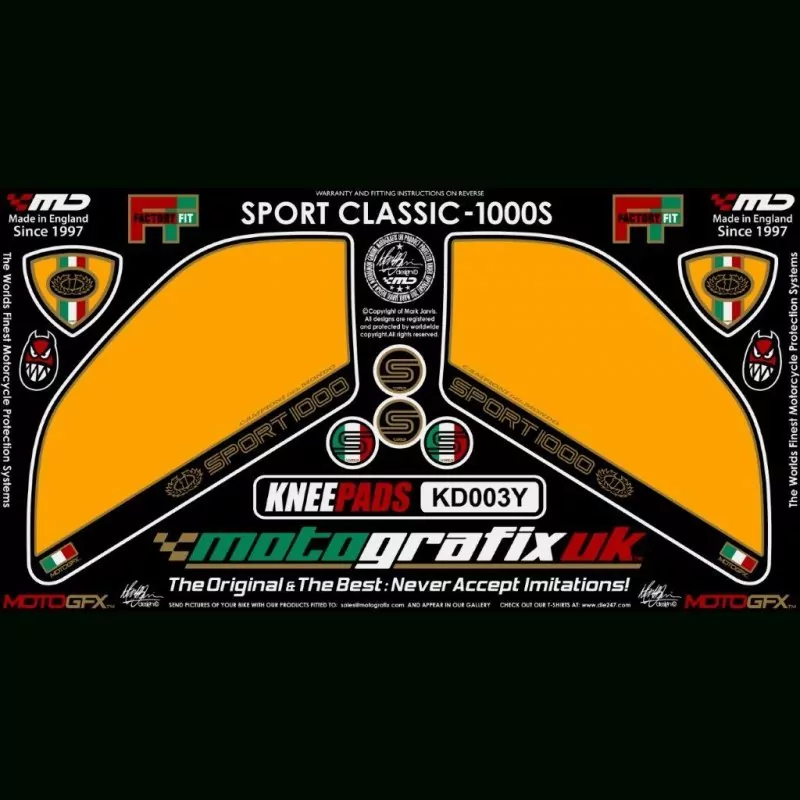 Motografix Tankschutz Knie Pads Ducati Sport Classic 1000 / S KD003Y