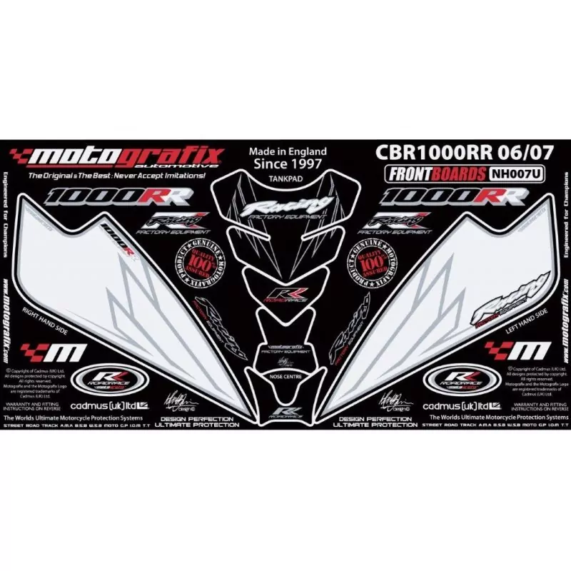 Motografix Steinschlagschutz Set Honda CBR 1000 RR 2006-2007 NH007U