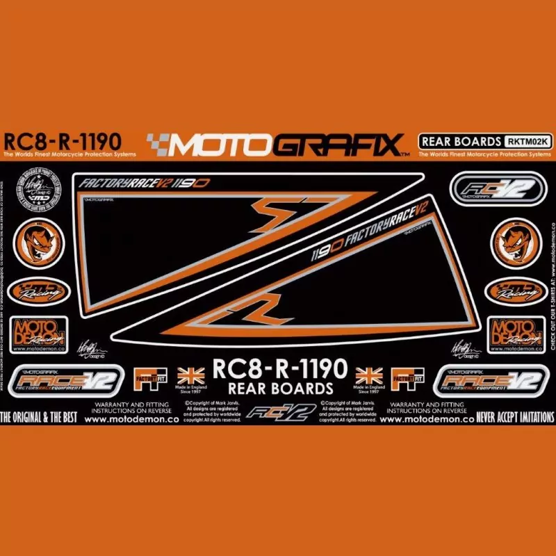 Motografix Steinschlagschutz hinten KTM RC 8 RKTM02K
