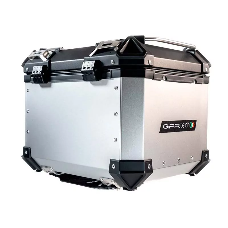 Topcase GPR TECH kompatibel mit Zontes E 350 2023/2024 TOPCASE ALPI-TECH 45 LT. SILBER Topcase aus Aluminium, Inklusive Stahlpla