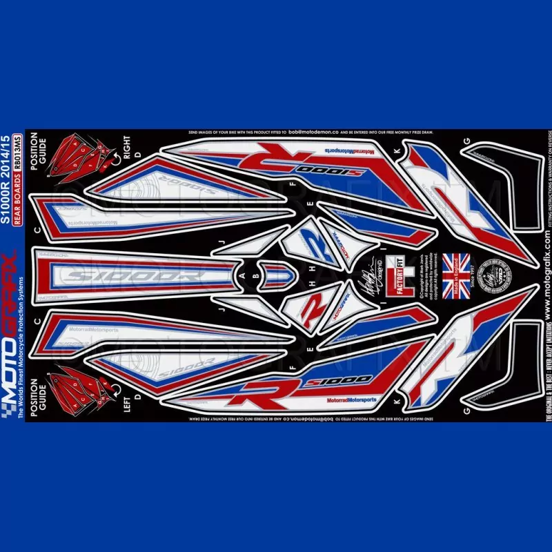 Motografix Steinschlagschutz hinten BMW S 1000 R 2014-2016 RB013MS