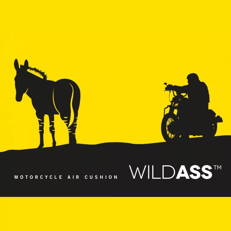 WILD ASS Comfort Touring Sitzkissen Sozius Lite / Air Gel / Classic Neoprene 22cm x 29cm x 5cm