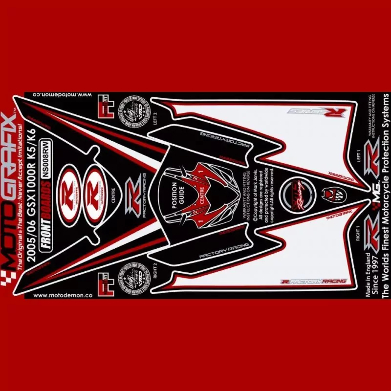 Motografix Steinschlagschutz vorn Suzuki GSX-R 1000 2005-2006 NS008RW