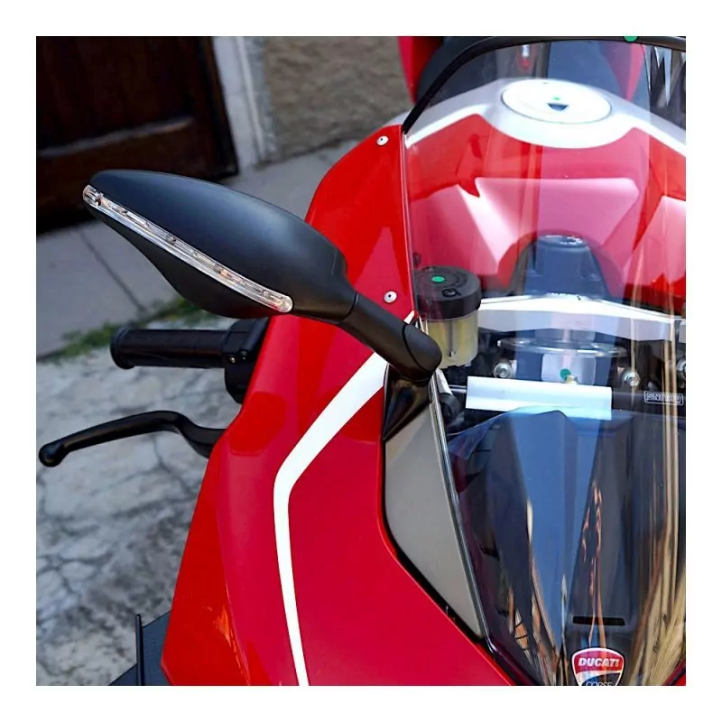FAR Blinkerspiegel BLACK | 7720 7721 | Ducati Panigale V2 / V4 | E-geprüft