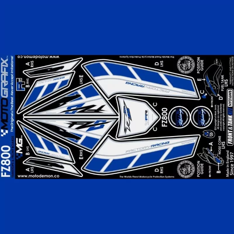 Motografix Steinschlagschutz Set Yamaha FZ 8 2010- NY016WB