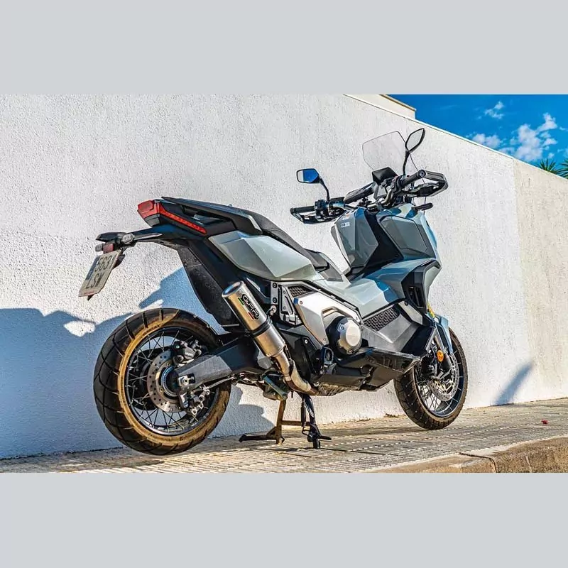 Honda X-Adv 750 2021-2023, M3 Inox , Homologated legal slip-on exhaust including removable db killer and link pipe