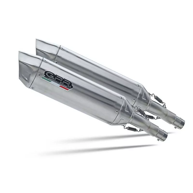 GPR Exhaust für Bmw K 1600 Gtl 2021-2025, Furore Evo4 Nero, Dual Homologated legal slip-on exhaust including removable db killer