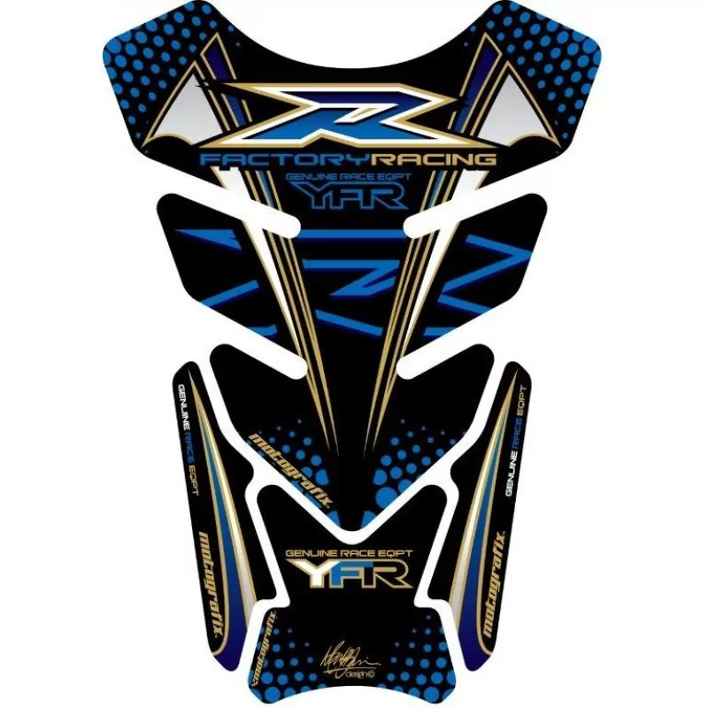 Motografix Yamaha YZF R6 / R1 / R25 / R3 3D Gel Tank Pad Protector TY014BKA