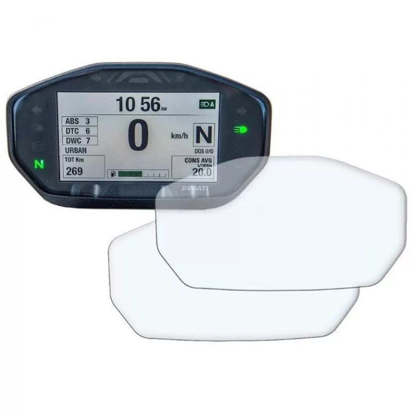 R&G Dashboard 2er Displayschutzfolien Ducati SuperSport 2017- / Hypermotard 950 2019- / Monster 950 / 950+ 2021-