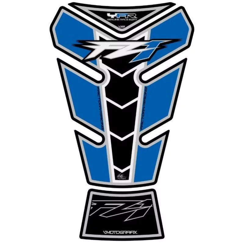 Motografix Yamaha FZ 1 Blue / Silver 3D Gel Tank Pad Protector TY019BS