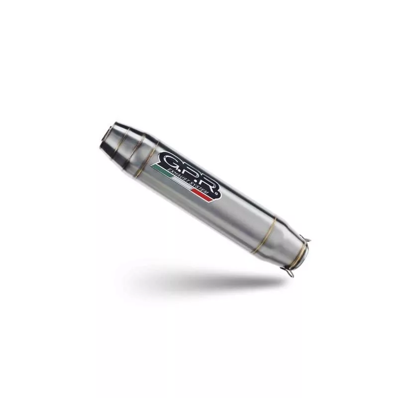 Fantic Motor XMF 125 2021-2023, Deeptone Inox, Homologated legal slip-on exhaust including removable db killer, link pipe and