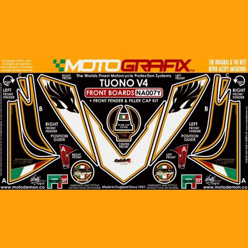 Motografix Steinschlagschutz vorn Aprilia Tuono V4 2011-2014 NA007Y