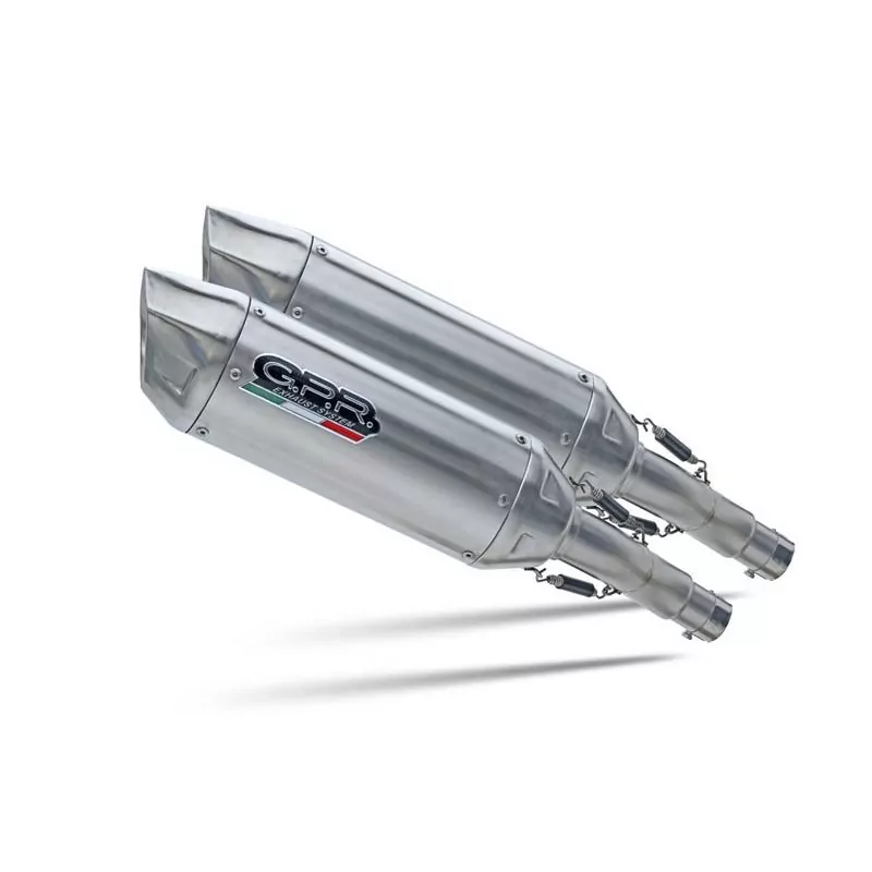 GPR Exhaust für Yamaha Xjr 1300 1999-2006, Furore-X Inox, Dual Homologated legal slip-on exhaust including removable db killers