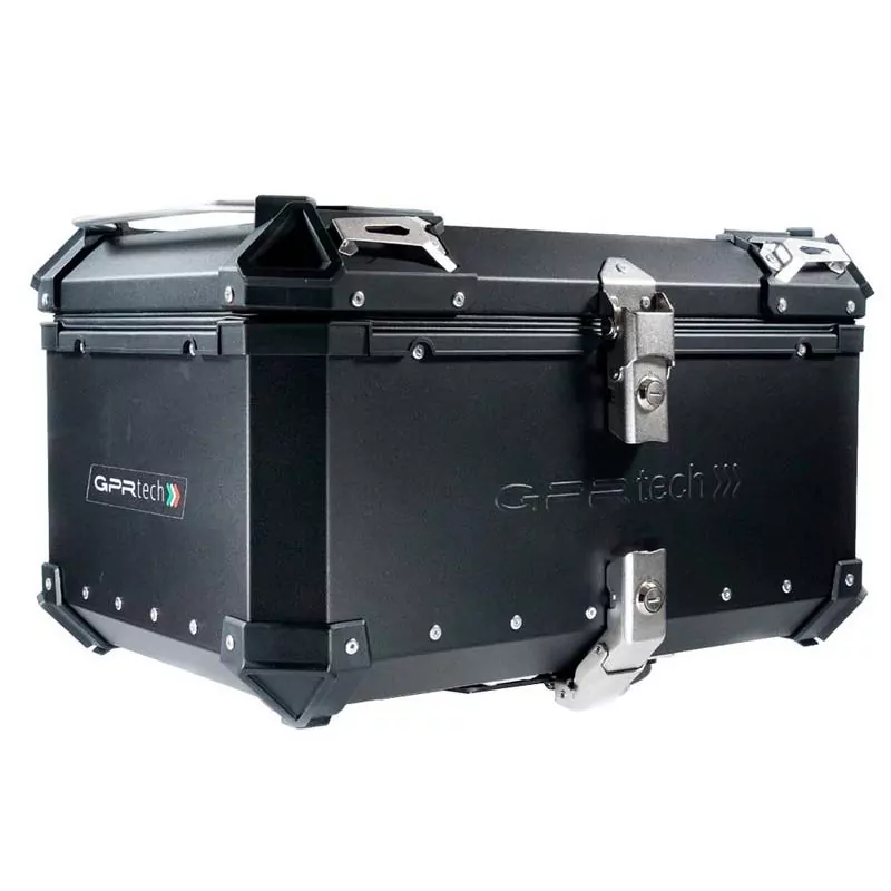 Topcase GPR TECH kompatibel mit Zontes 350 T2 ADV 2022/2023 e5 TOPCASE ALPI-TECH 55 LT SCHWARZ Topcase aus Aluminium, schwarze F