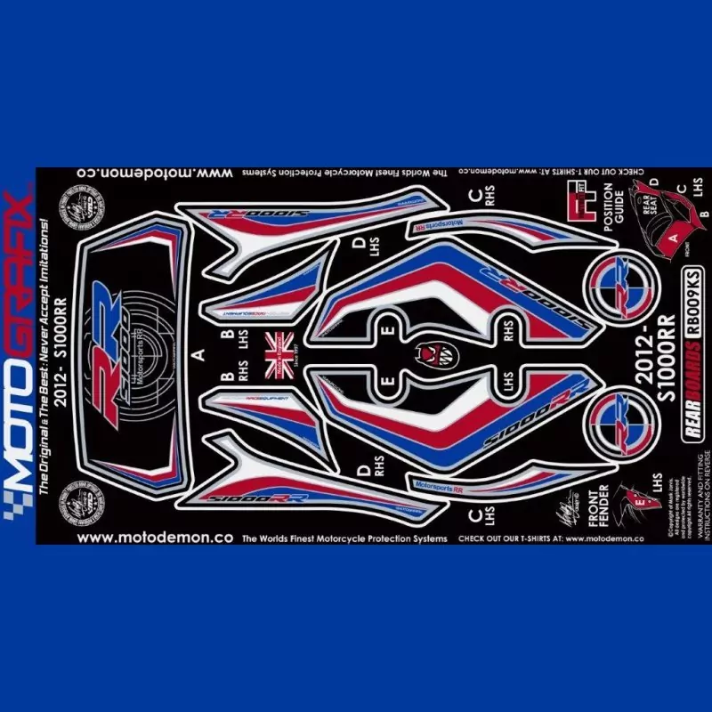 Motografix Steinschlagschutz hinten BMW S 1000 RR 2012-2014 RB009KS