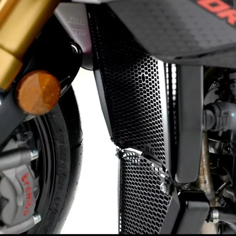 R&G Kühlergitter Schutz PRO BLACK Wasserkühler Aprilia Tuono V4 2025-