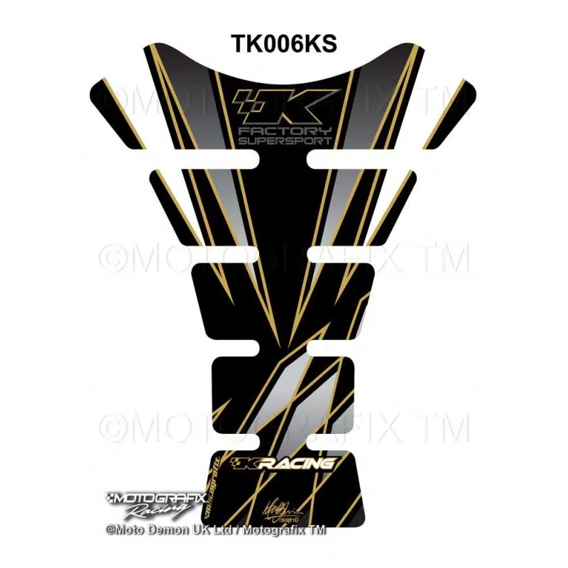 Motografix Kawasaki ZX- 6 / 7 / 10 R 3D Gel Quad Tank Pad Protector TK006KS