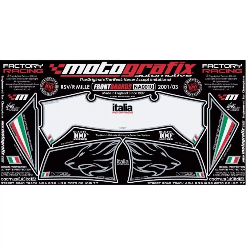 Motografix Steinschlagschutz vorn Aprilia RSV 1000 Mille 2001-2003 NA001U