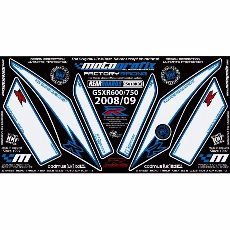 Motografix Steinschlagschutz hinten Suzuki GSX-R 600 / 750 2008-2010 RS018KBE