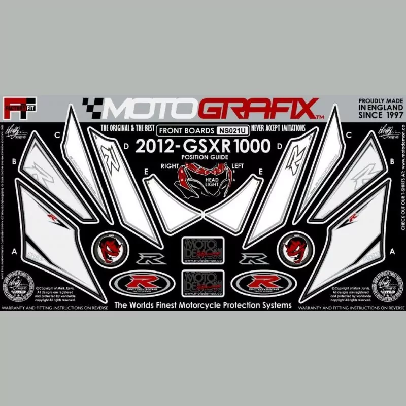 Motografix Steinschlagschutz vorn Suzuki GSX-R 1000 2012- NS021U