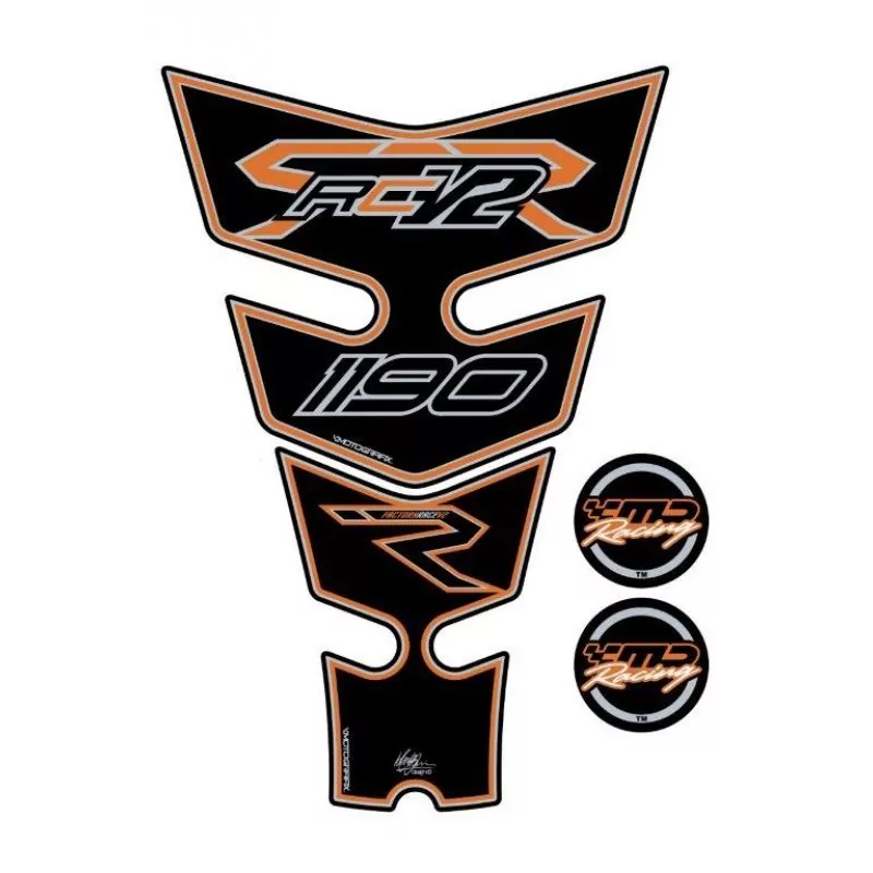 Motografix KTM 1190 V2 Black Factory 3D Gel Tank Pad Protector TKTM02K