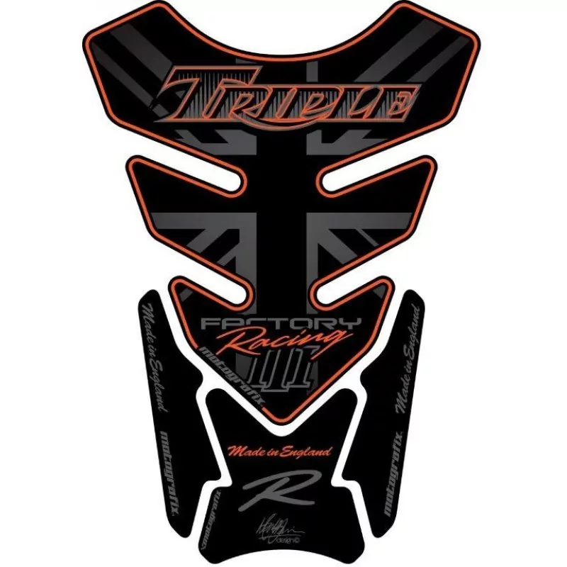 Motografix Triumph Triple Racing 3D Gel Tank Pad Protector TT014KO