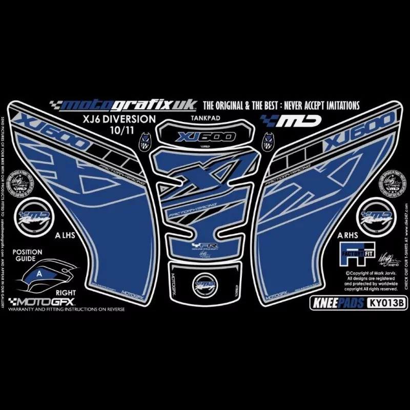 Motografix Tankschutz Knie Pads YAMAHA XJ6 DIVERSION 2010- KY013B