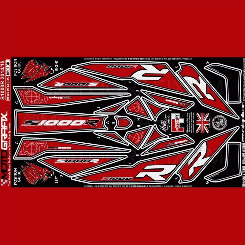 Motografix Steinschlagschutz hinten BMW S 1000 R 2014-2016 RB013R